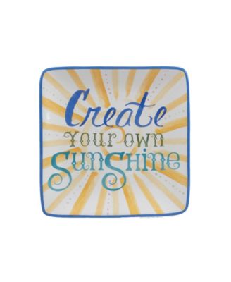 Lemonade Set of 4 Canape Plates, 6"