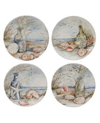 Certified International Coastal Landscape Set of 4 Salad Plate 9