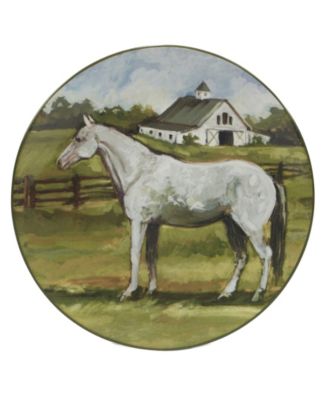 York Stables Set of 4 Dinner Plate 10.5"