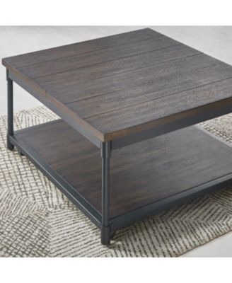 Steve Silver Prescott 36" Square Metal Lift-Top Coffee Table