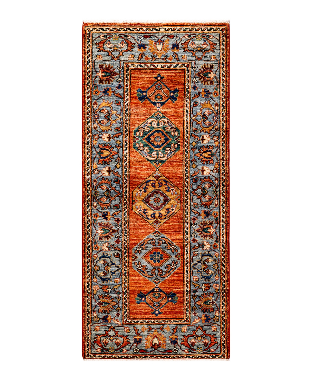 Adorn Hand Woven Rugs Serapi M1982 5'10" X 8'10" Area Rug In Blue