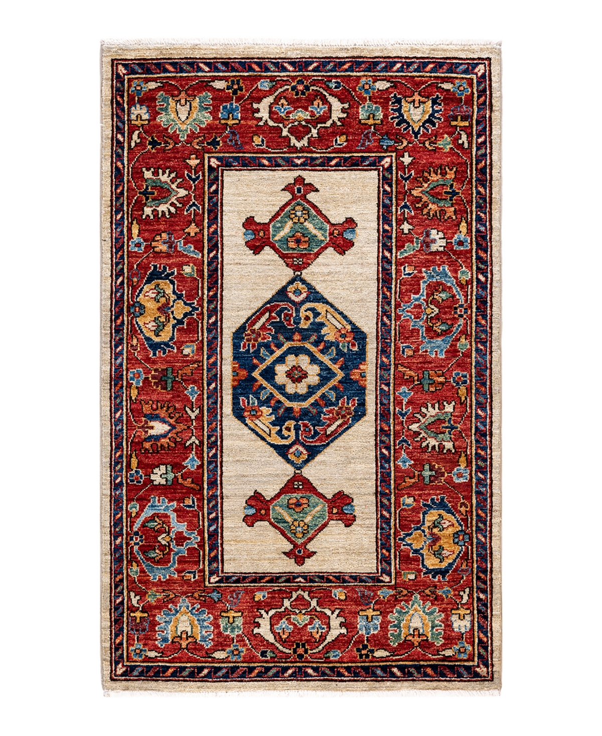 Adorn Hand Woven Rugs Oushak M1982 4' X 5'11" Area Rug In Blue