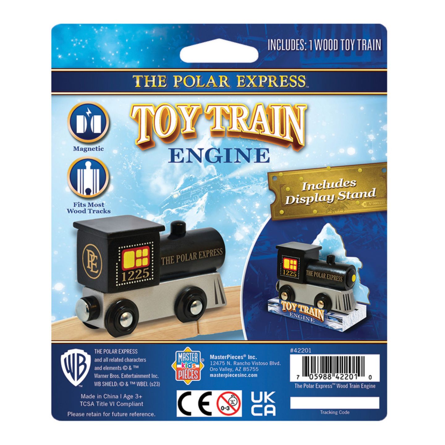 Детская игрушка Masterpieces The Polar Express Magnetic Wooden Toy Train Engine — фото 3