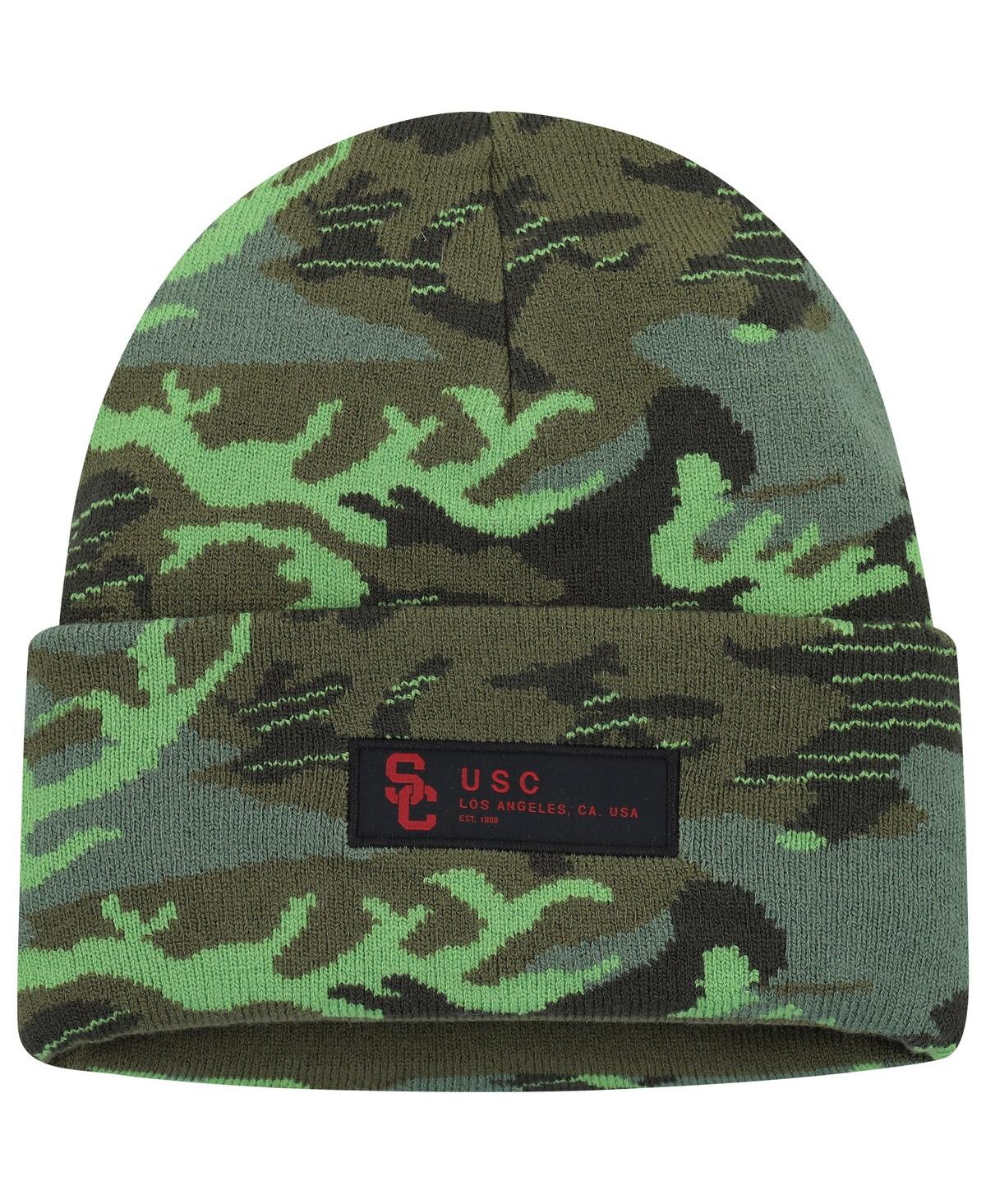 Shop Nike Men's  Camo Usc Trojans Veterans Day Cuffed Knit Hat