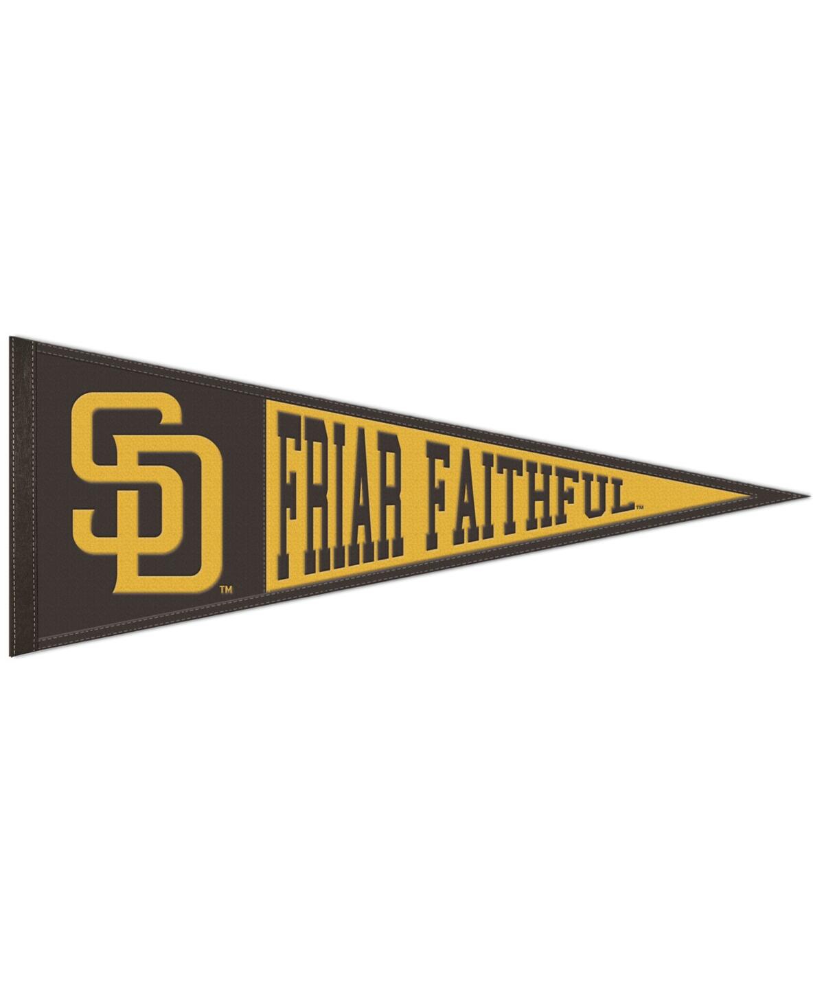 Wincraft San Diego Padres 13" X 32" Slogan Pennant In Gray,yellow