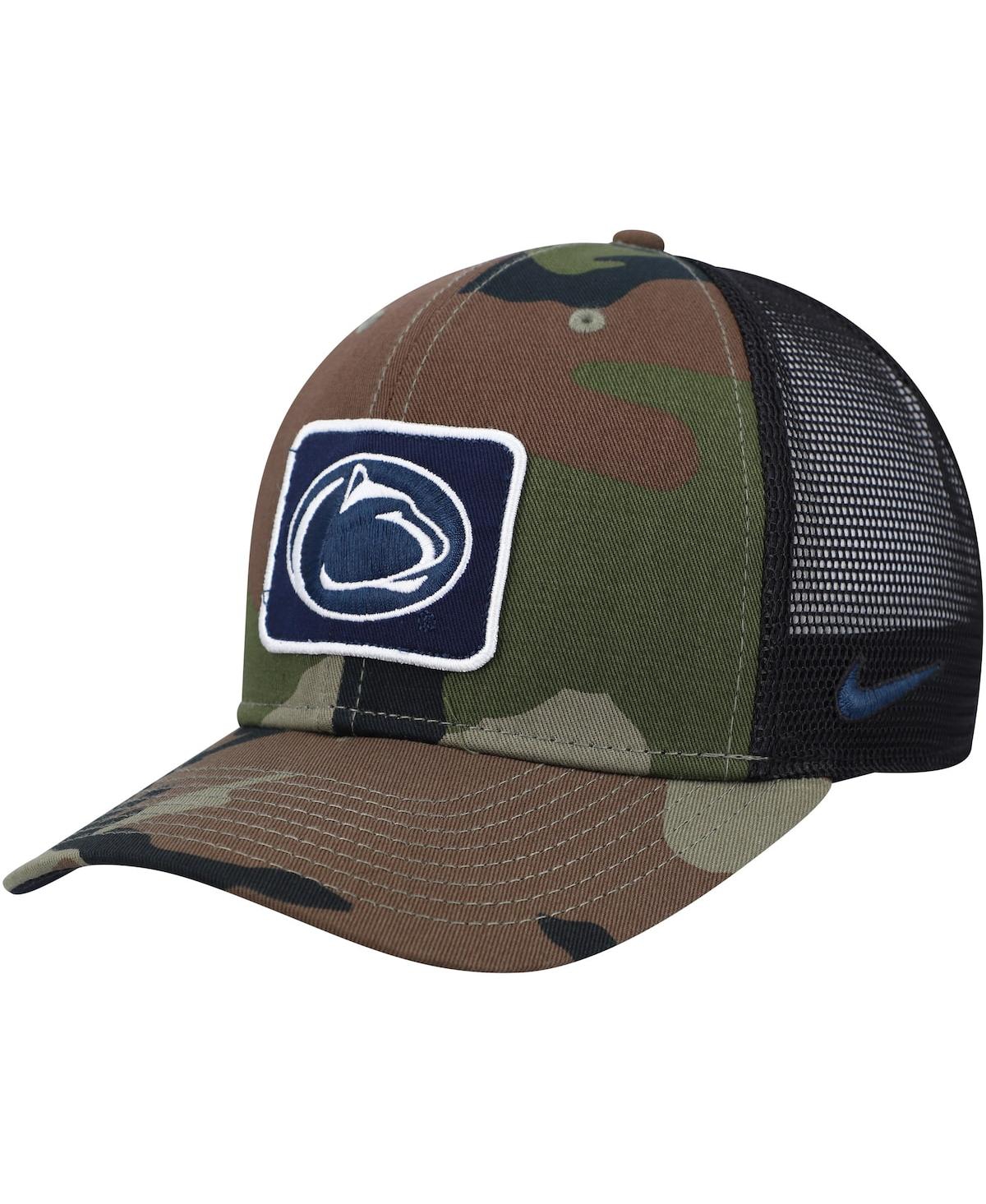 Shop Nike Men's  Camo, Black Penn State Nittany Lions Classic99 Trucker Snapback Hat In Camo,black