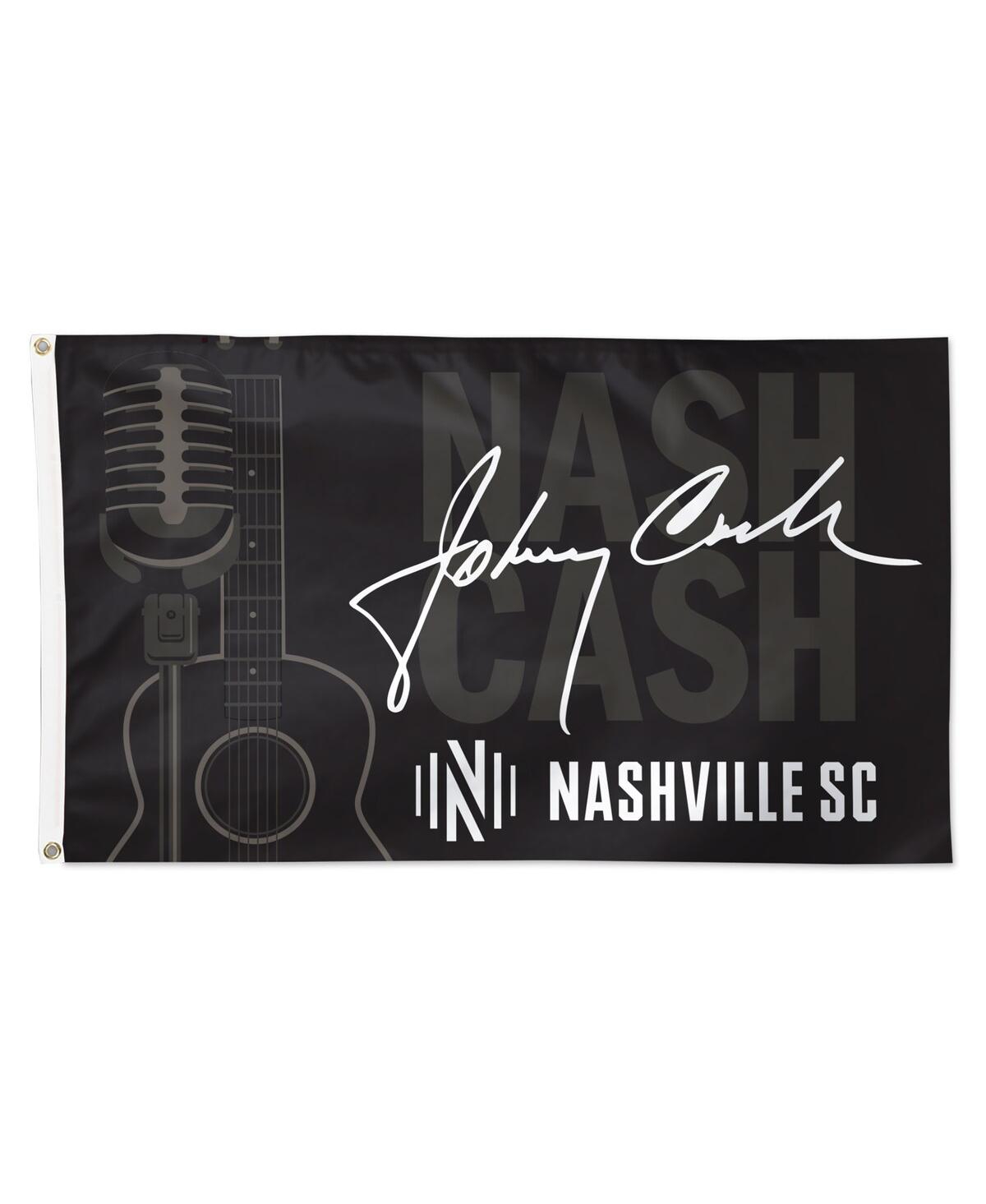 Nashville Sc x Johnny Cash 3' x 5' One-Sided Deluxe Flag - Black