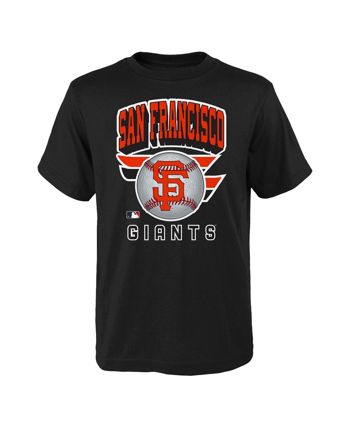 Outerstuff Kids' Big Boys And Girls Black San Francisco Giants Ninety Seven T-shirt
