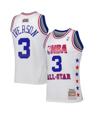 Men s Mitchell Ness Allen Iverson White Eastern Conference 2003 All Star Game Swingman Jersey Macy s