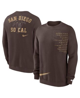 Men's Brown San Diego Padres Statement Ball Game Fleece Pullover Sweatshirt