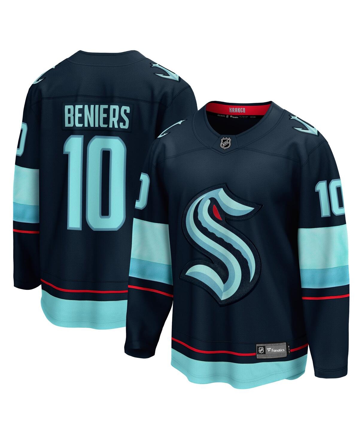 Men's Fanatics Matty BeniersSeattle Kraken Premier Breakaway Player Jersey - Deep Sea Blue