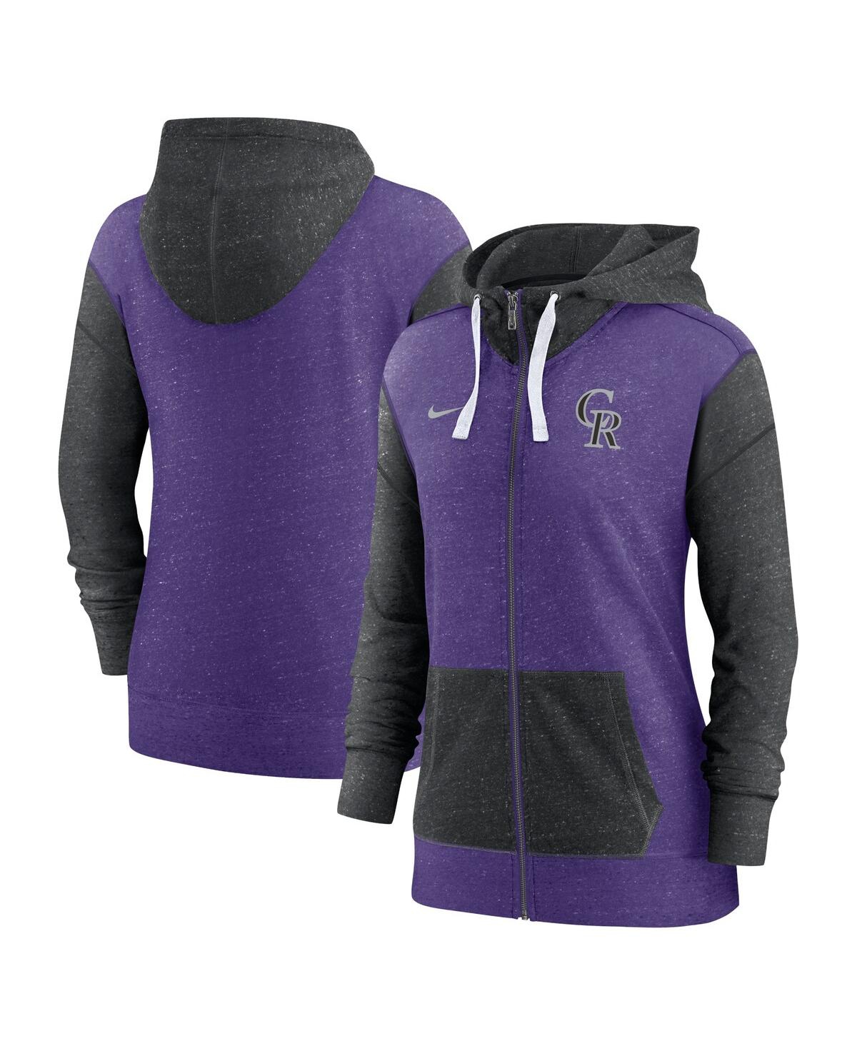 Shop Nike Women's  Purple Colorado Rockies Full-zip Hoodie