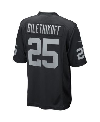 Men's Fred Biletnikoff Black Las Vegas Raiders Game Retired Player Jersey
