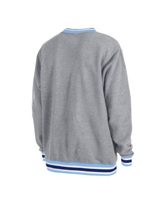 Men's Heather Gray Atlanta Braves Throwback Classic Pullover Sweatshirt