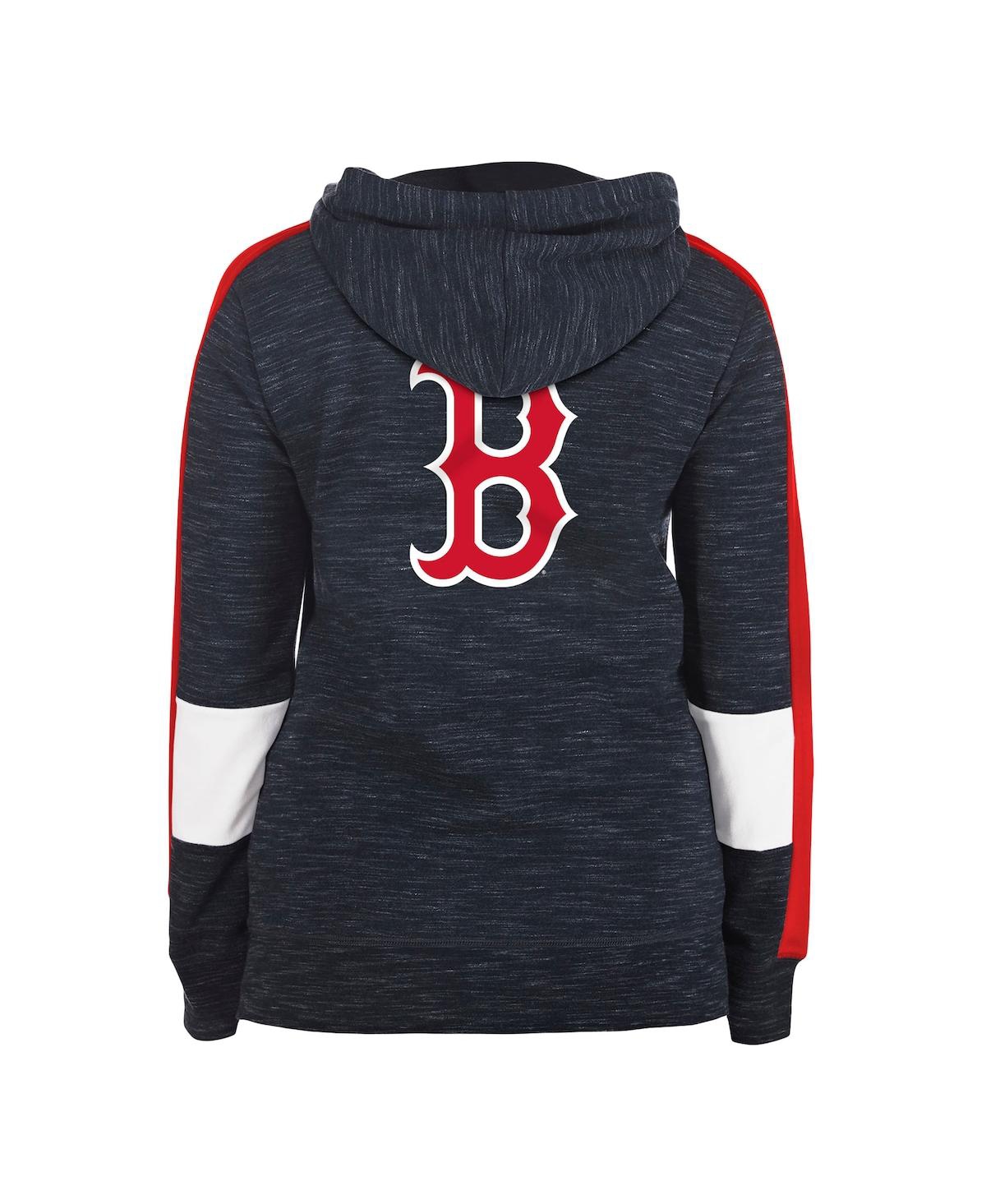 NEW ERA WOMEN'S NEW ERA NAVY BOSTON RED SOX COLORBLOCK FULL-ZIP HOODIE 