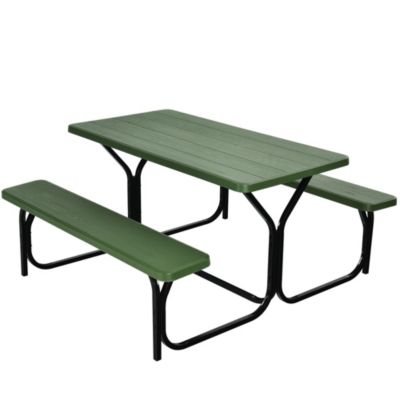 Picnic Table Bench Set Outdoor Backyard Garden Party Dining All Weather