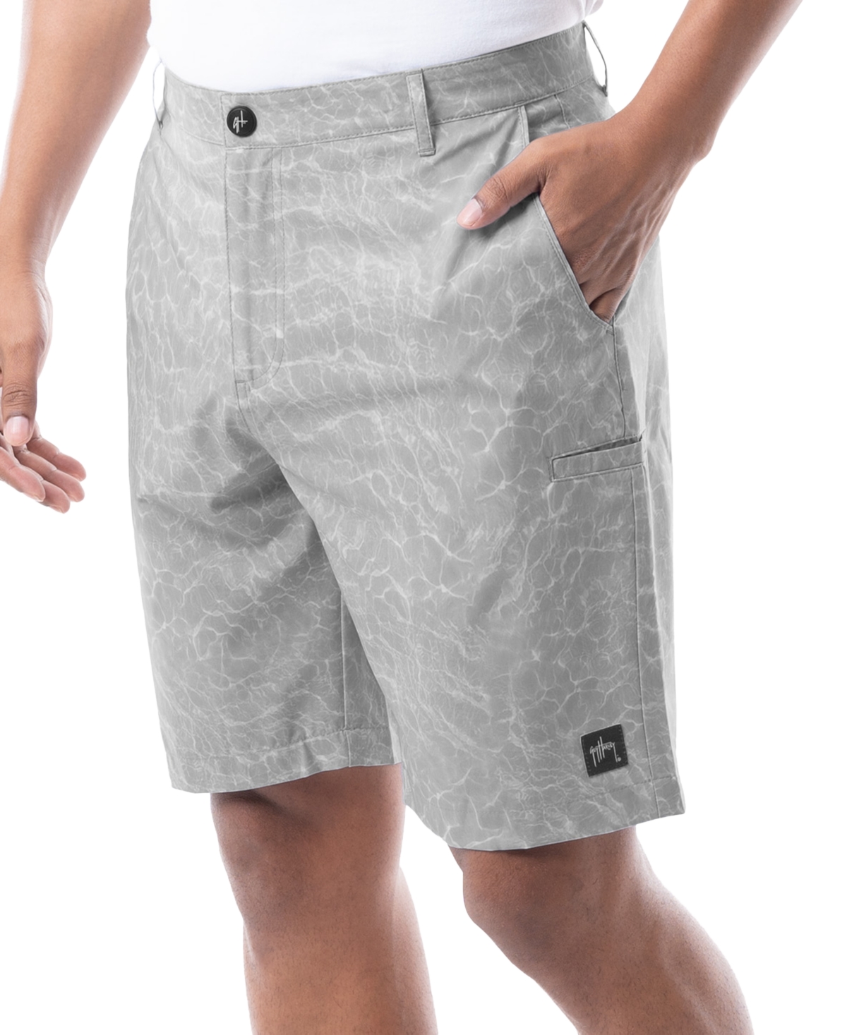 Shop Guy Harvey Men's Shallow Hybrid 9" Shorts In Microchip