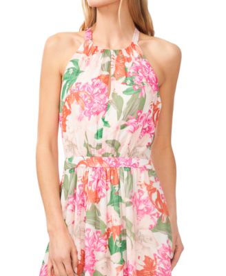 Gilet Senza Maniche Hush In Misto Lino Blu, Scollo Halter, Donna, Nuovo Con Difetto (etichette Rimosse)