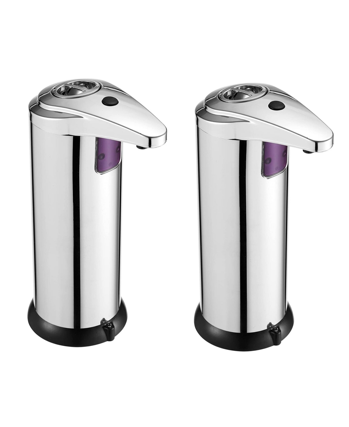 Shop Cheer Collection Stainless Steel Touchless Soap Dispenser, 2 Pack In Silver