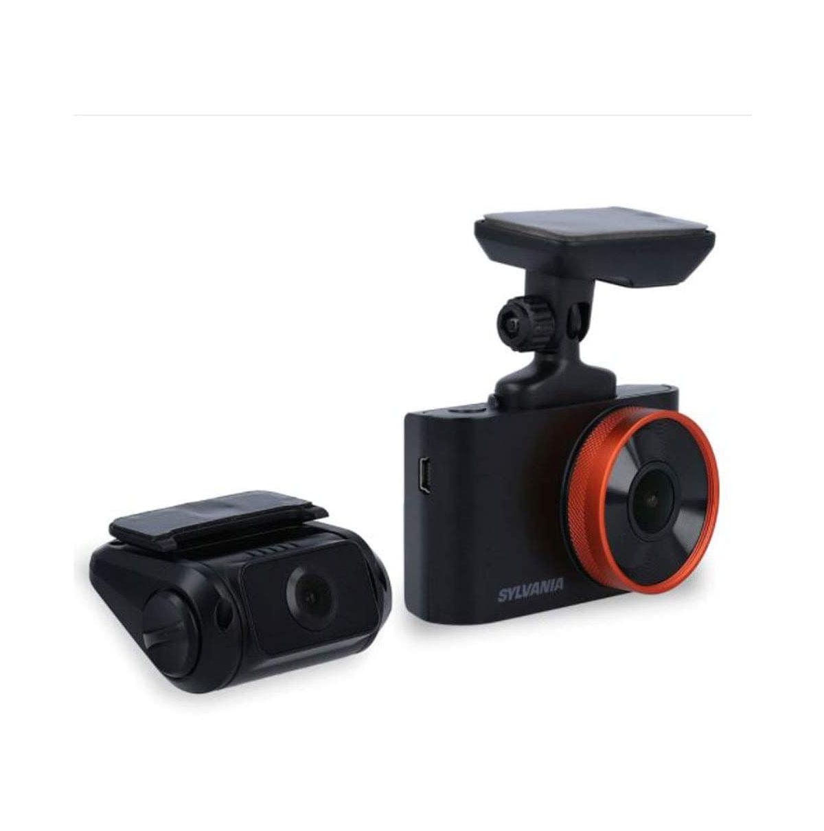 Sylvania Roadsight Pro Dash And Rear Camera Bundle - 270 Degree View, Hd 1296p And 1080p, 32gb Memory Card, G In Black