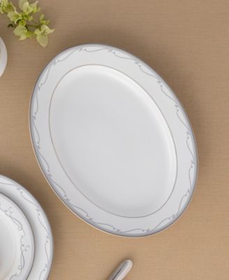 Satin Flourish Oval Platter, 14"