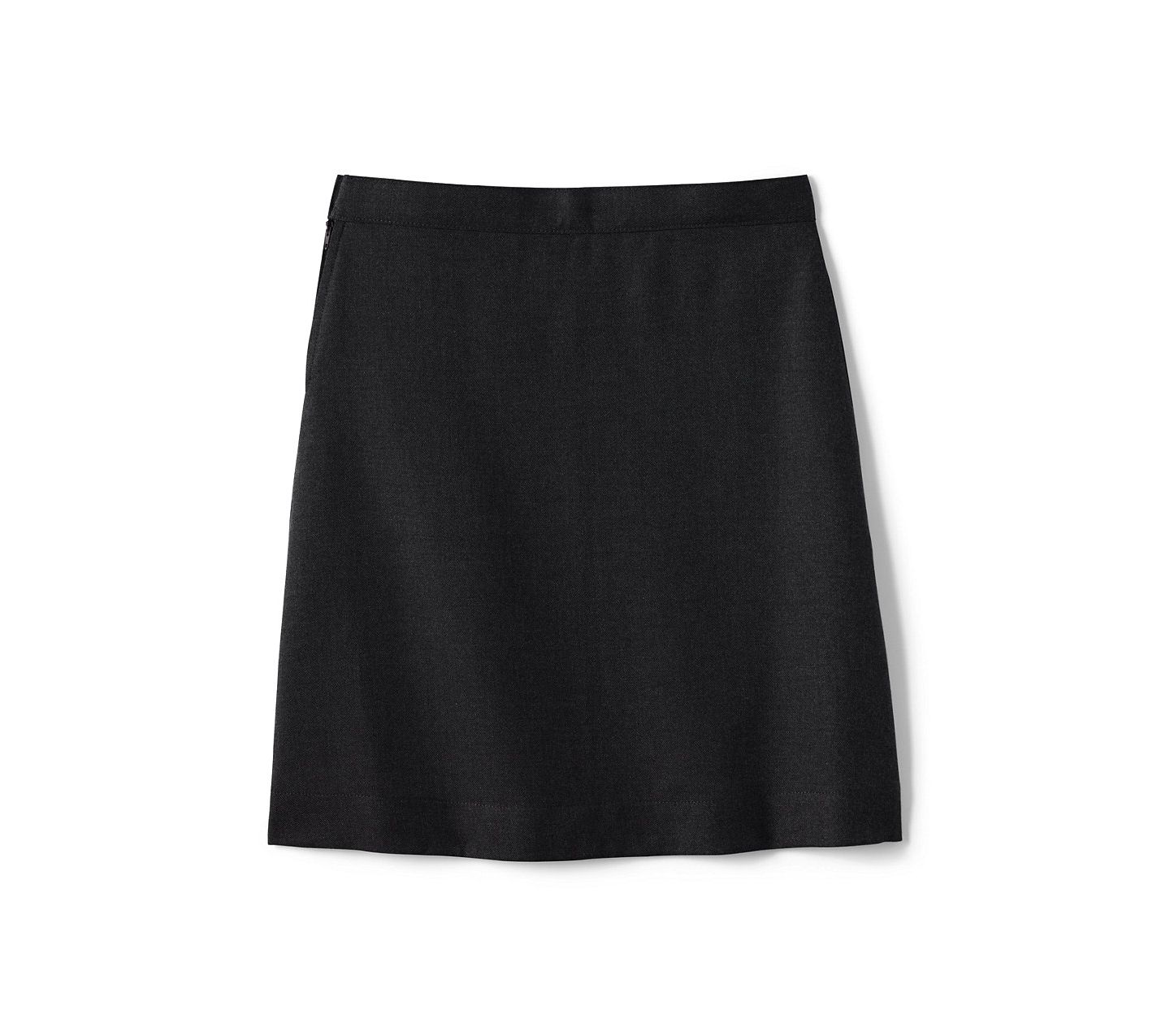 Женская юбка Lands' End School Uniform Solid A-line Skirt Below the Knee, цвет: Чёрный — фото 3