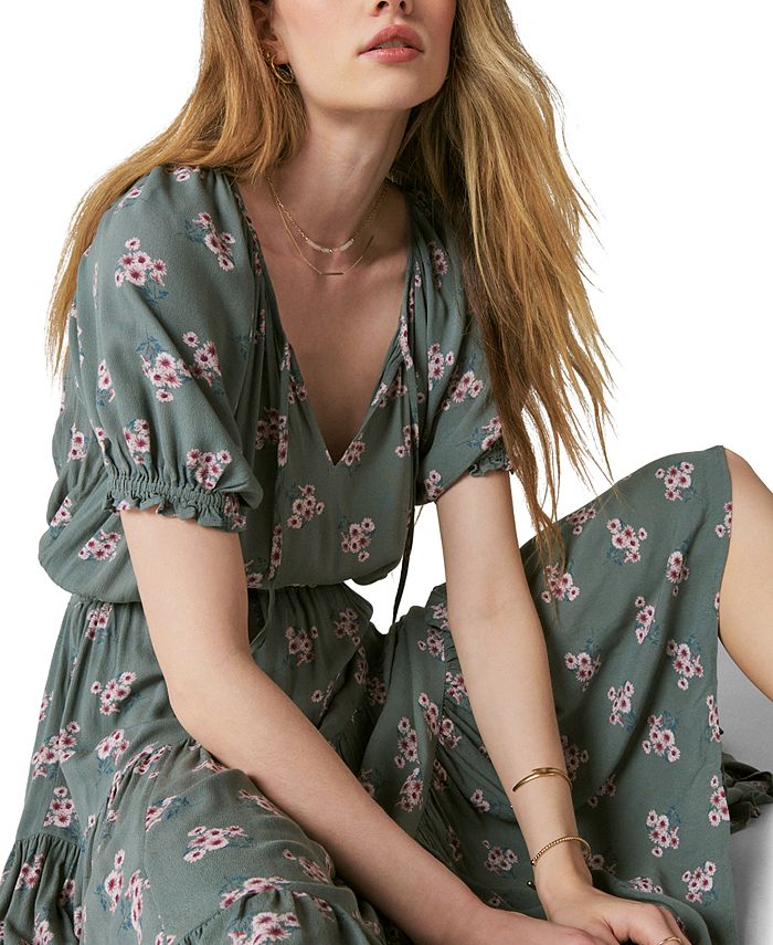 Lucky Brand Women's Boho Smocked Waist Maxi Dress Macy's