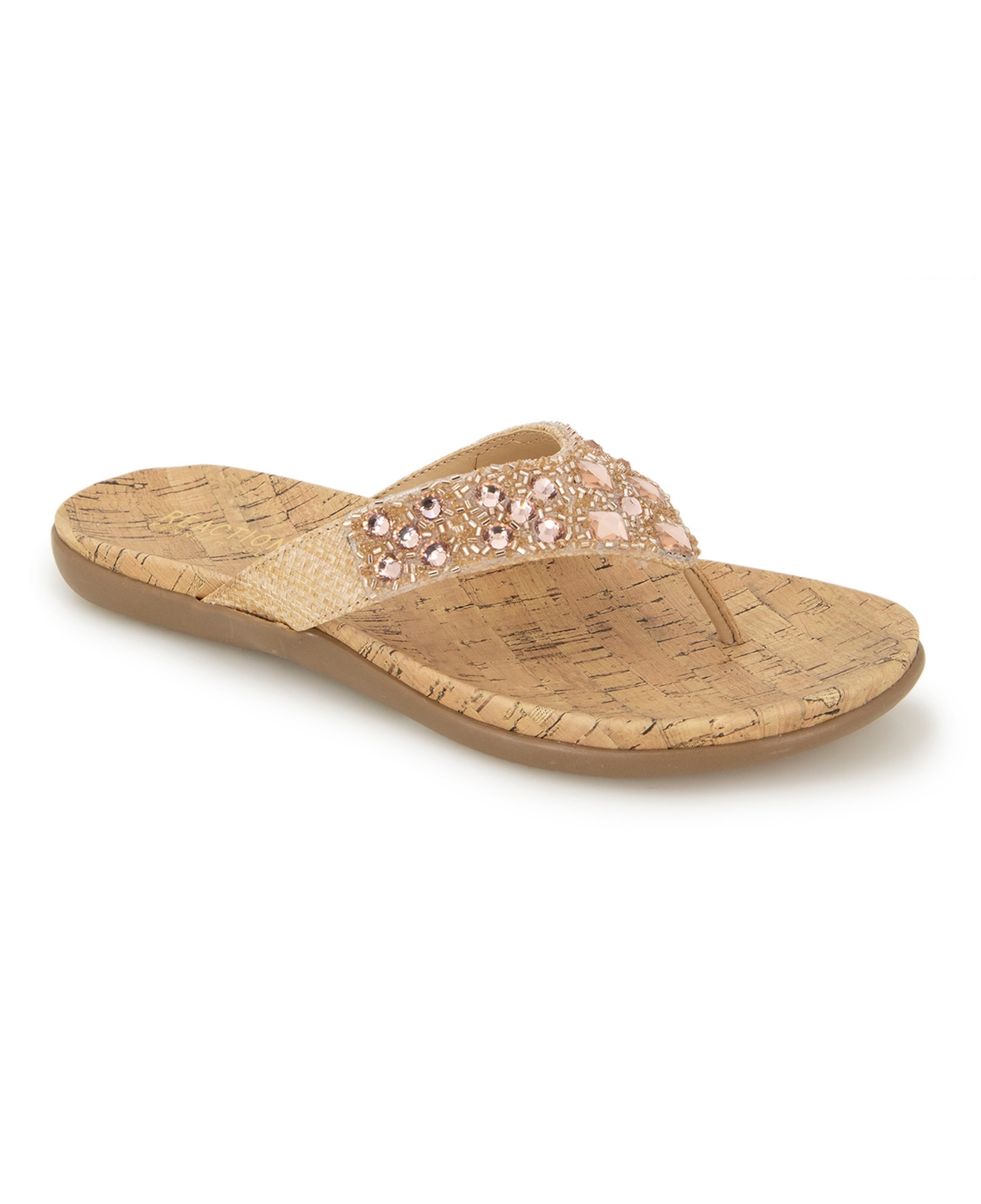 Kenneth Cole Reaction Women's Glamathon Flat Sandals In Natural
