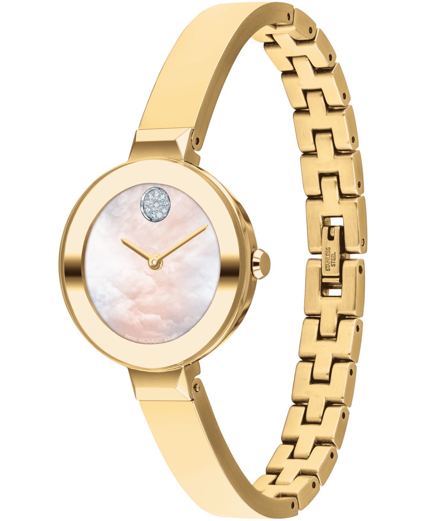 Женские часы Movado Bold Bangles на стальном браслете Gold-Tone 28mm — фото 2