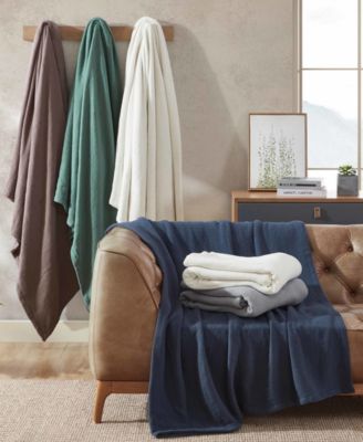 Eddie Bauer Herringbone Cotton Reversible Blanket, Twin - Macy's