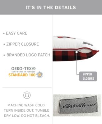 Bear Applique Grey Felt Decorative Pillow, 16" x 20"