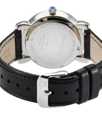 Women's Ravenna Swiss Quartz Black Leather Watch 37mm