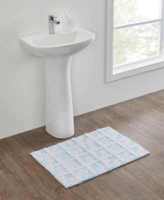 Seventh Studio - Windowpane Cotton Bath Rug, 20" x 30"