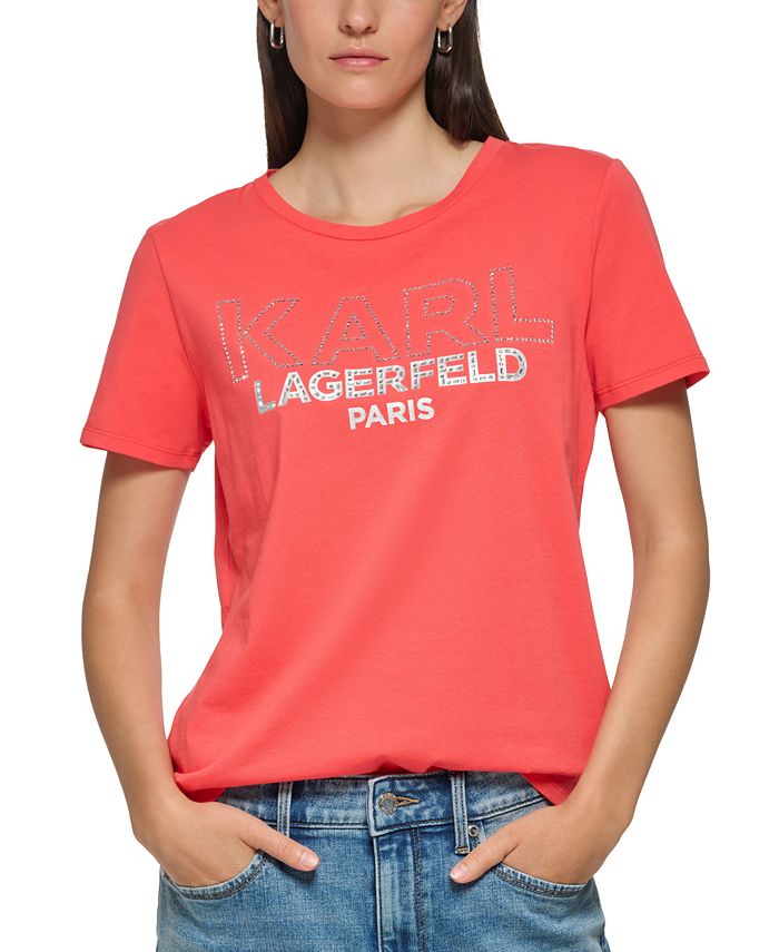 Karl lagerfeld red t shirt online