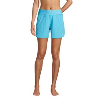 Lands End Women s Curvy Fit 5 Quick Dry Swim Shorts with Panty 16 Turquoise