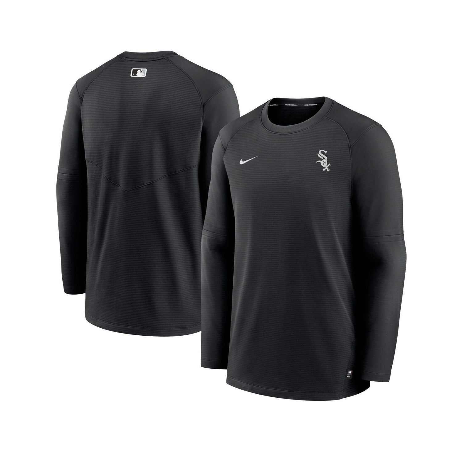Men's Black Chicago White Sox Authentic Collection Logo Performance Long Sleeve T-shirt