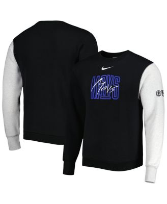 Men's Black, Heather Gray Dallas Mavericks Courtside Versus Force & Flight Pullover Sweatshirt