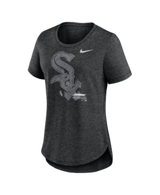 Women's Heather Black Chicago White Sox Touch Tri-Blend T-shirt