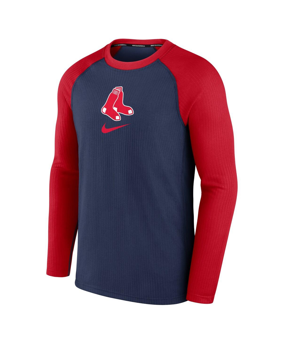 Men's NikeBoston Red Sox Authentic Collection Game Raglan Performance Long Sleeve T-shirt - Navy