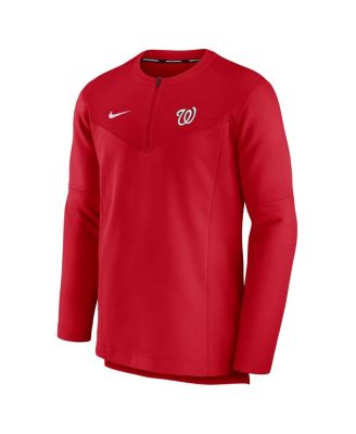 Men's Red Washington Nationals Authentic Collection Game Time Performance Half-Zip Top