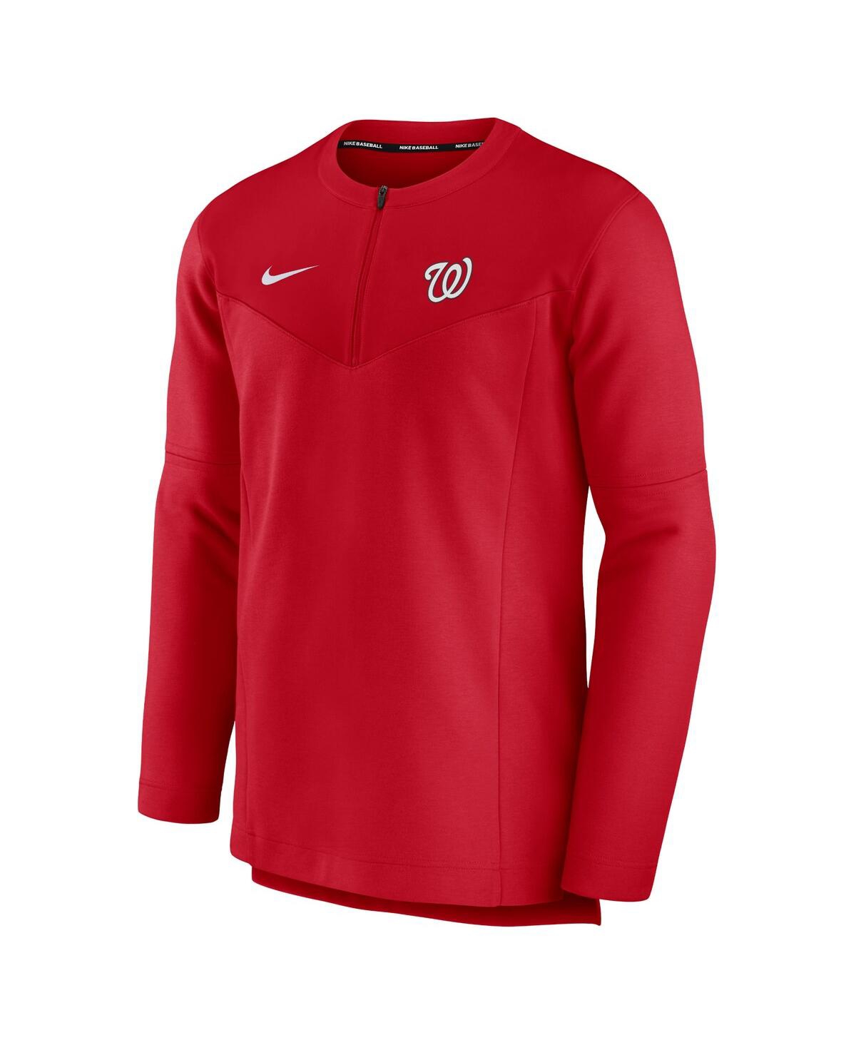Washington Nationals Nike Authentic Collection Game Time Performance  Half-Zip Top - Red