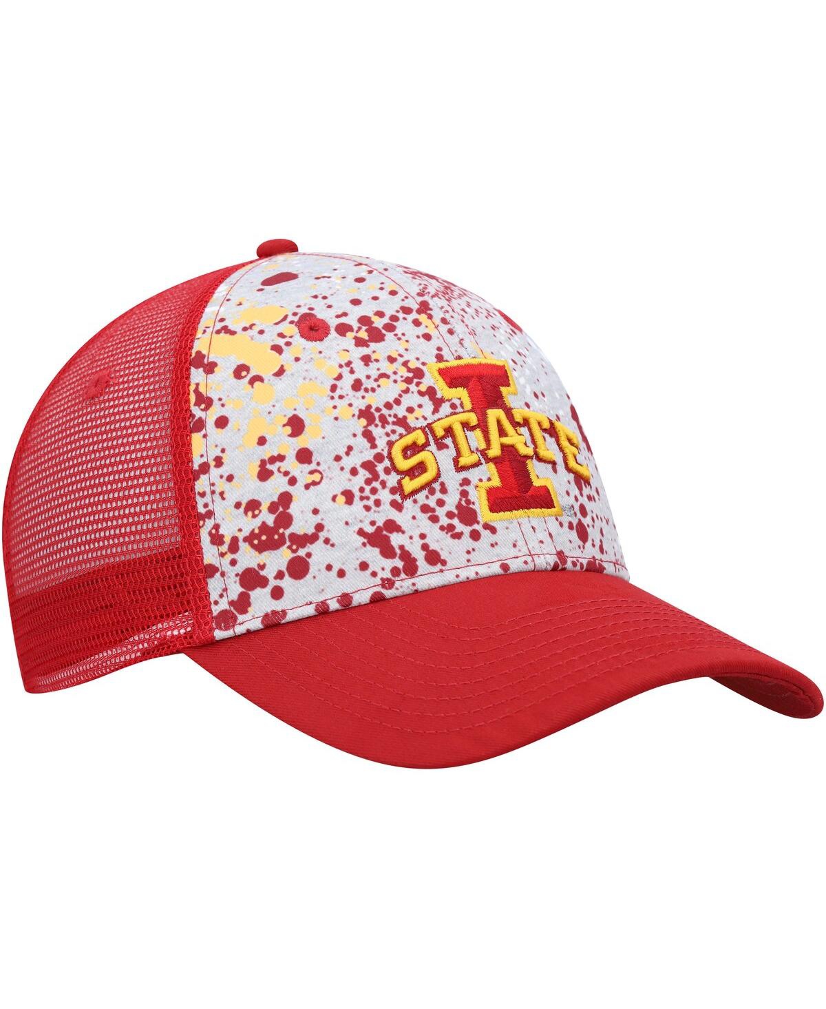 Shop Colosseum Men's  Gray, Cardinal Iowa State Cyclones Love Fern Trucker Snapback Hat In Gray,cardinal