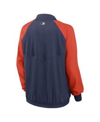 Women's Navy Houston Astros Authentic Collection Team Raglan Performance Full-Zip Jacket