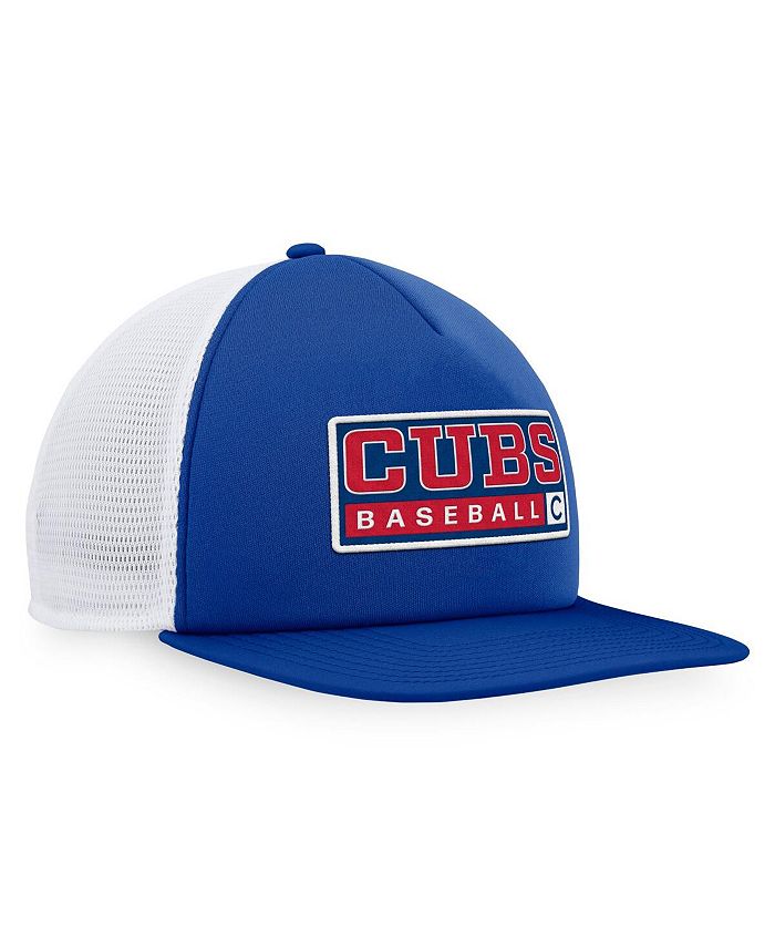 Majestic Men's Royal, White Chicago Cubs Foam Trucker Snapback Hat - Macy's