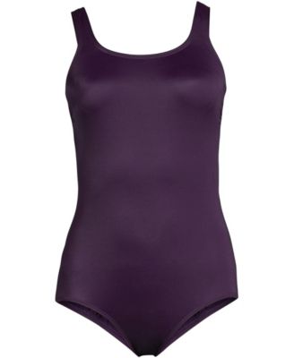 Women's Long Chlorine Resistant Soft Cup Tugless Sporty One Piece Swimsuit