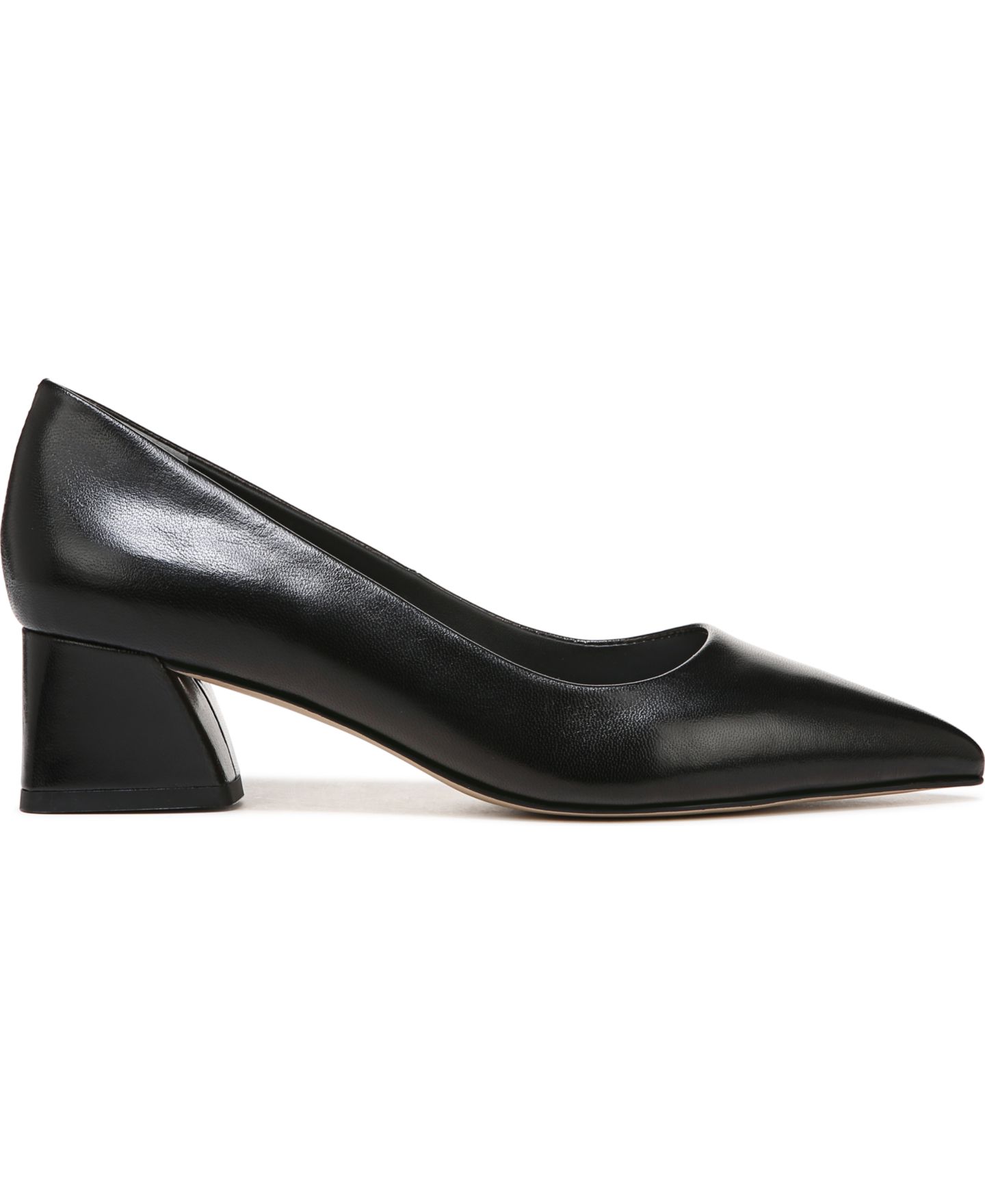 Женские туфли Franco Sarto Racer Pointed Toe Block Heel Pumps, цвет: Чёрный кожаный — фото 2