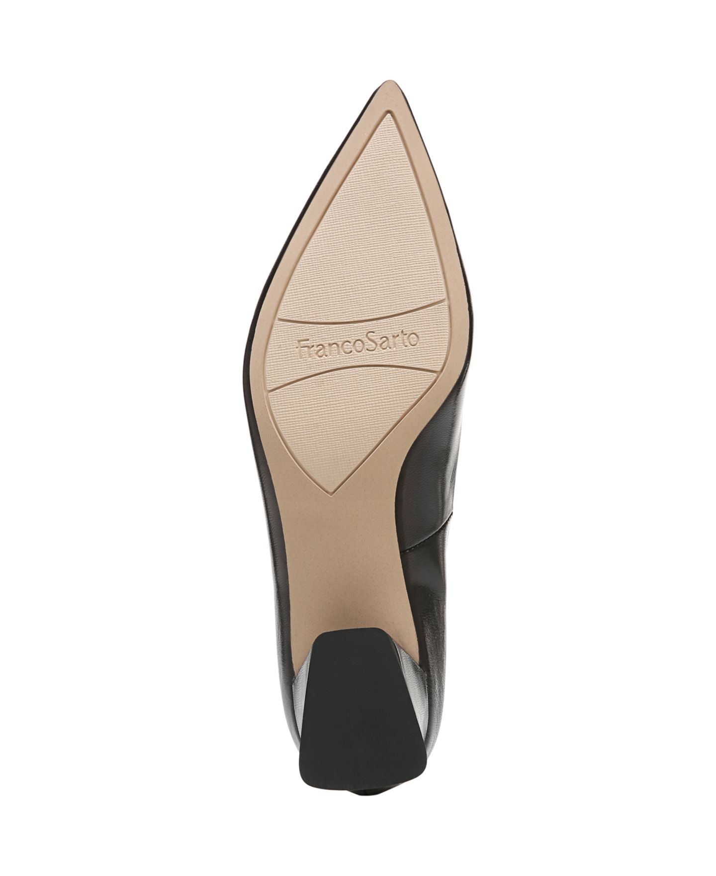 Женские туфли Franco Sarto Racer Pointed Toe Block Heel Pumps, цвет: Чёрный кожаный — фото 5
