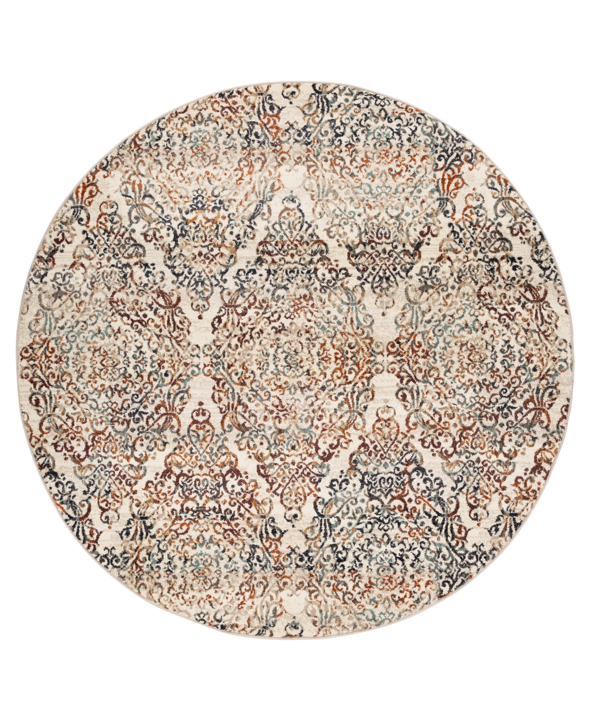 Kas Heritage 9371 7'7" X 7'7" Round Area Rug In Ivory
