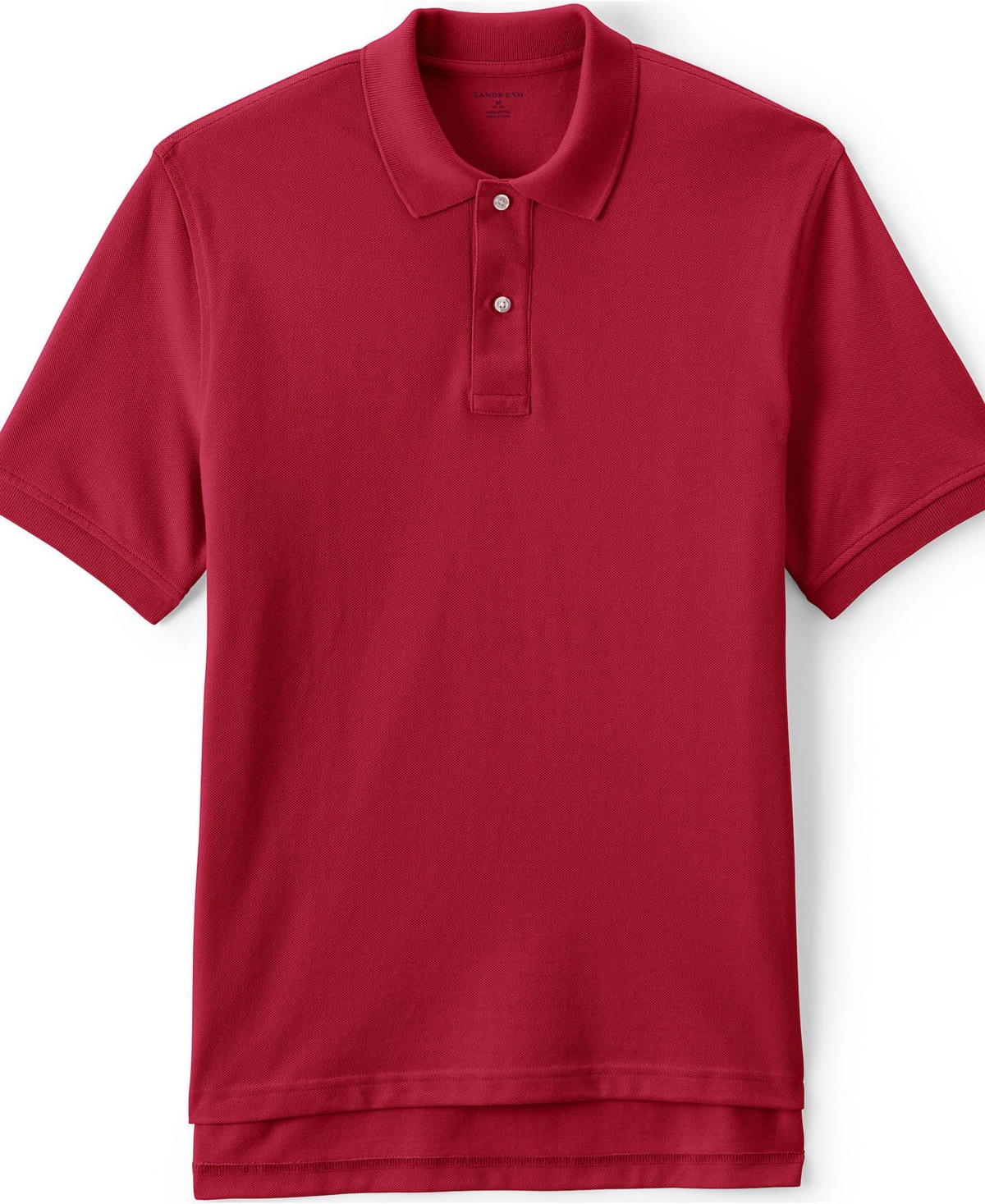 Lands' End Men's School Uniform Short Sleeve Mesh Polo Shirt