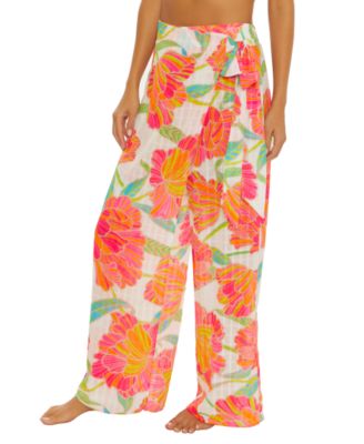 Trina Turk - Women's Poppy Tie-Waist Beach Pants Cover-Up